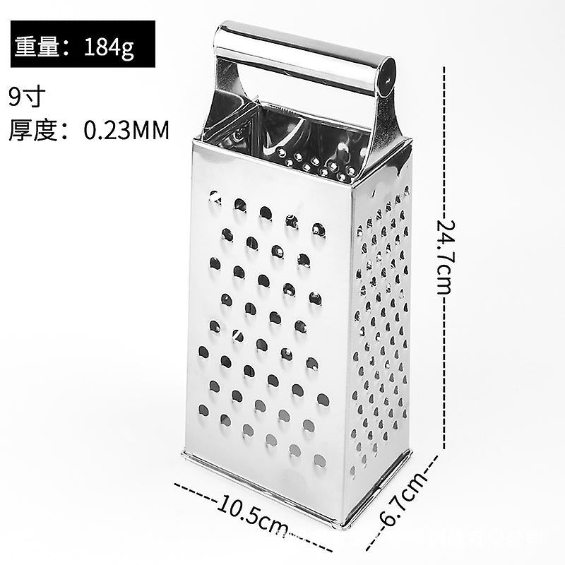 SS Grater 9" 4 sides With Stripe Handle 1pc