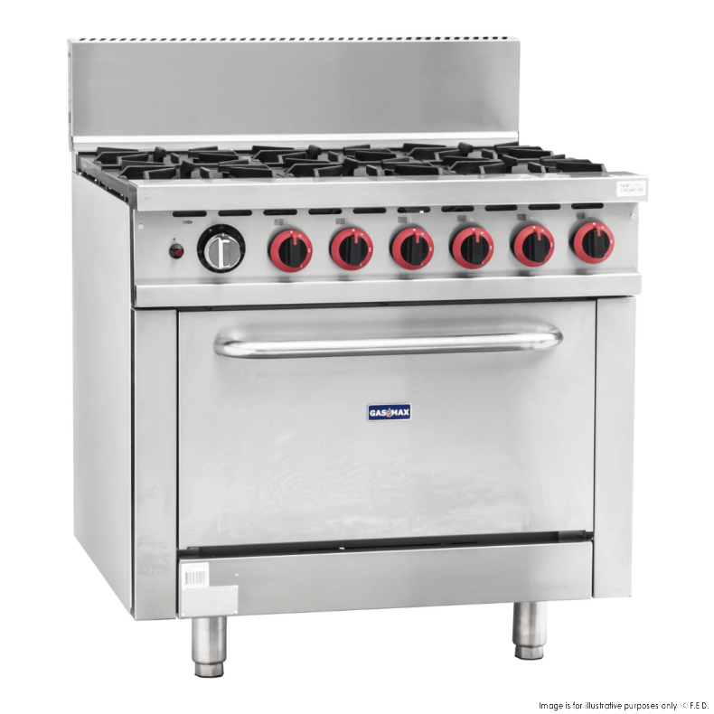 Six gas burner with oven with flame failure LPG 288MJ