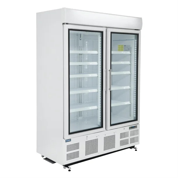 Polar G-Series Upright Display Freezer White - 920Ltr