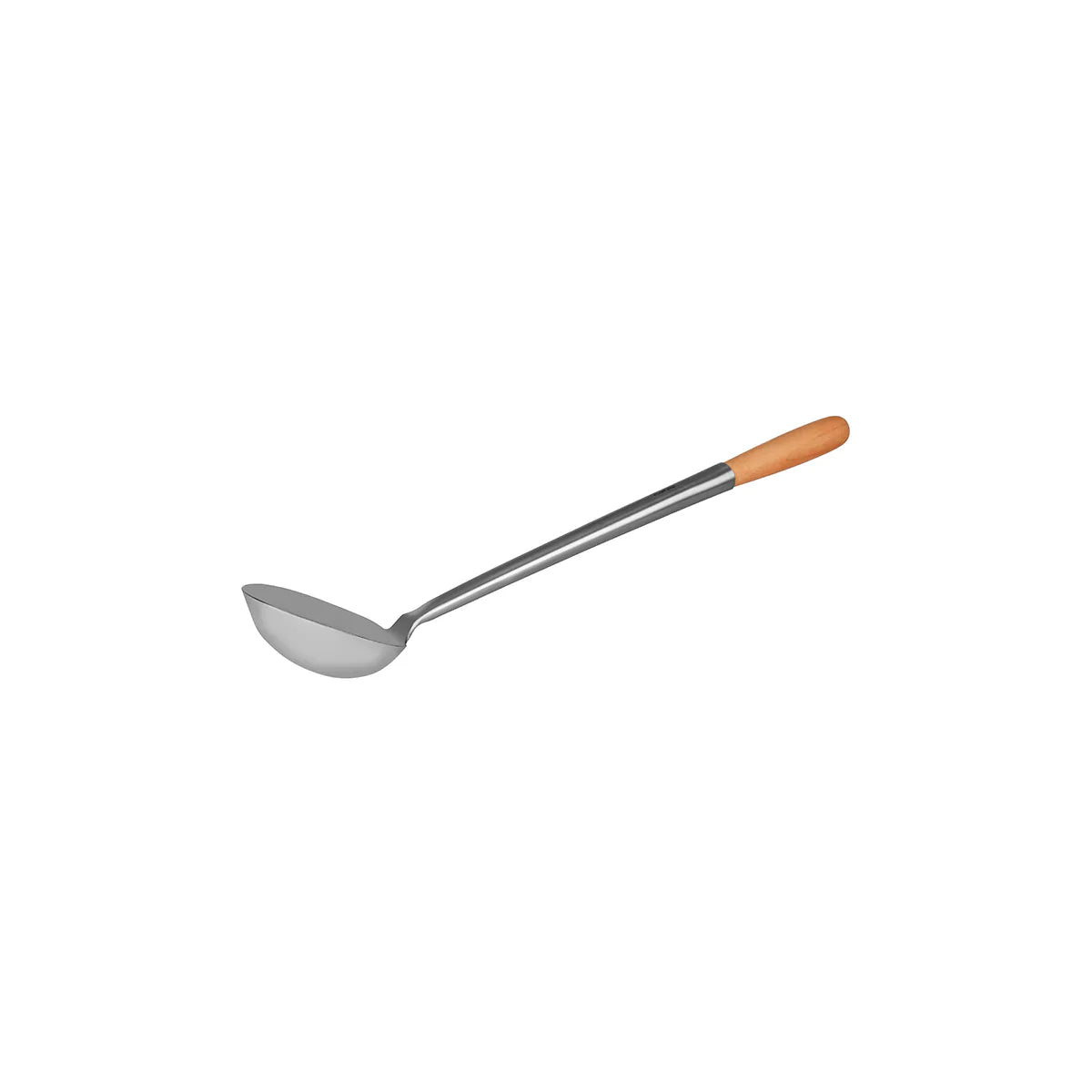 LADLE CHINESE S/S 114MM WOOD HANDLE