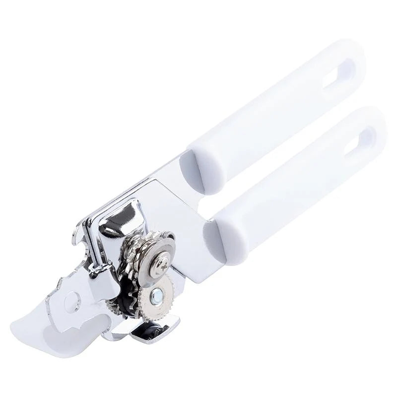 Multifunctional Can Opener -Stainless Steel and Plastic - White 1pc