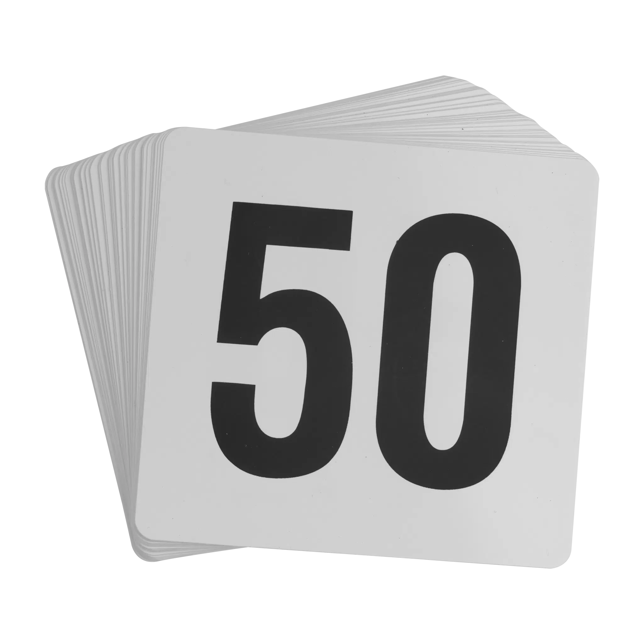 Plastic Table Number Set Black On White 1 - 25
