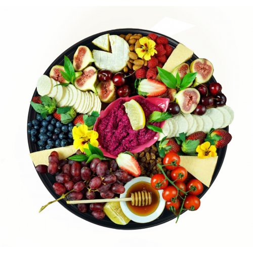 Platter 5 Sec RND PP 31.5x3.7cm Black 1pc