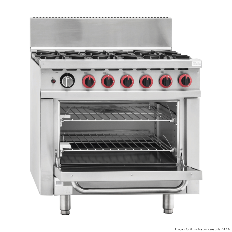 Six gas burner with oven with flame failure LPG 288MJ