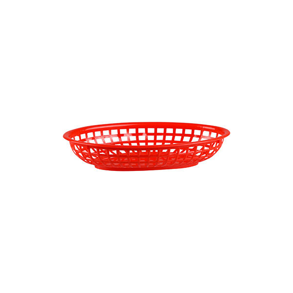 BREAD BASKET OVAL - RED (PLASTIC)