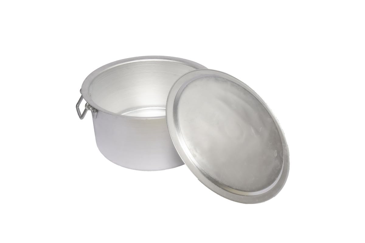 Aluminium Hard Anodised Tope With Cover Size 36 Capacity 44L