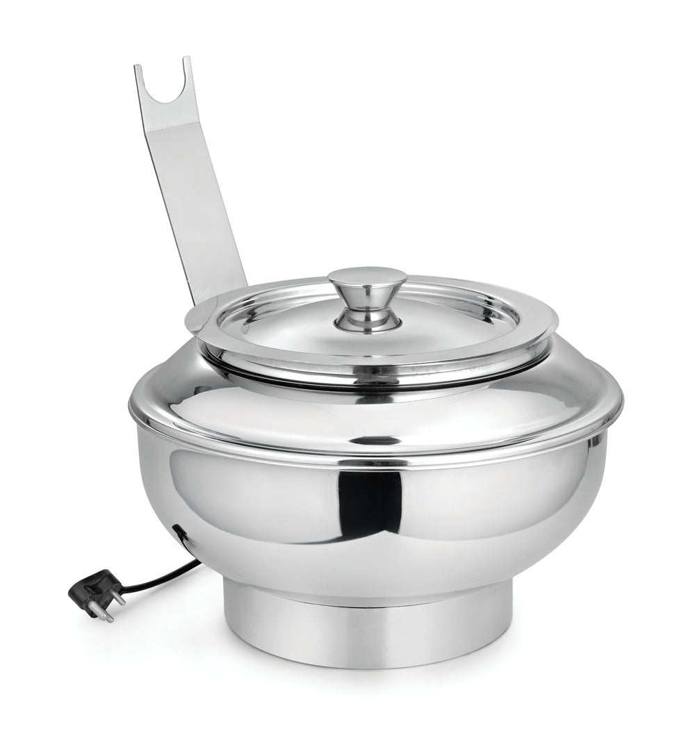 Round 7 Ltrs Lift Top Soup Warmer, Without Stand. Can be used only Heating Plate. (With Heating Plate)