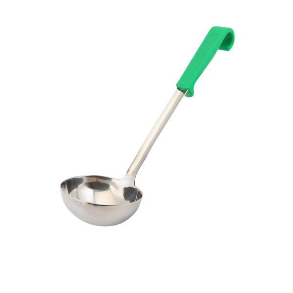 Stainless Steel Ladle 1 Oz With PVC-Green Colour