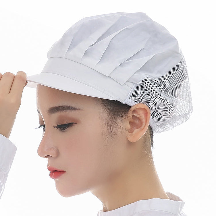 Chef hat Breathable Mesh top black and white 1pc