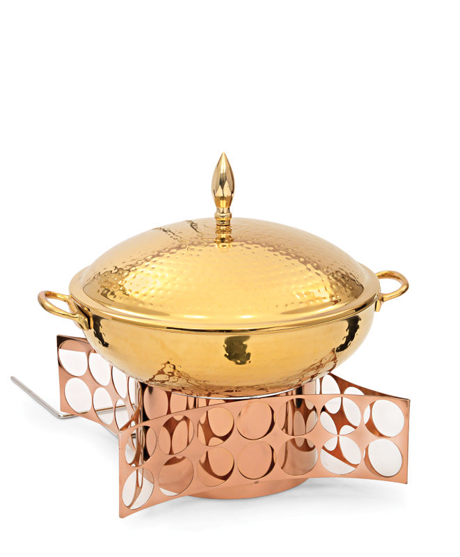 Stainless Steel Round 7 Ltrs  Chafing Dish. With JS Star Stand