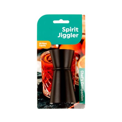 Bar Bottle Spirit Jigger 25/50mL Matte Black 1pc