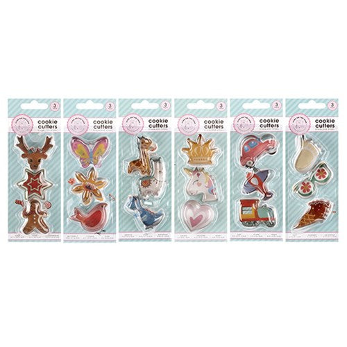 Cookie Pastry Cutters 3pcs S/S 4 Asstorted