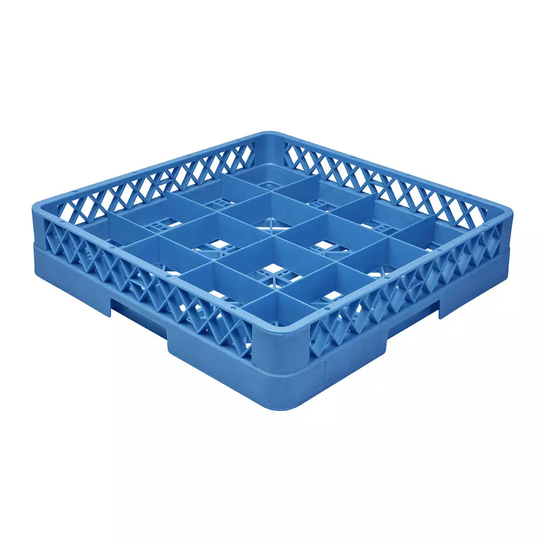 16 COMPARTMENT GLASS RACK - BLUE