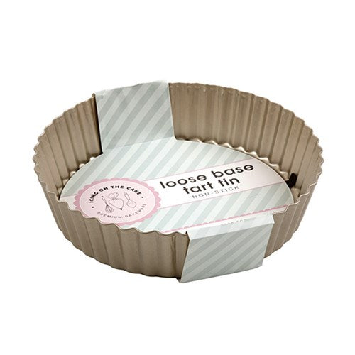 Baking Tin Tart w Loose Base Non-Stick Champagne 24.5x5.4cm