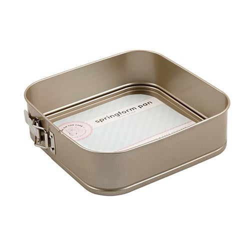 Baking Springform Pan Square Non-Stick Champagne 24x6.8cm
