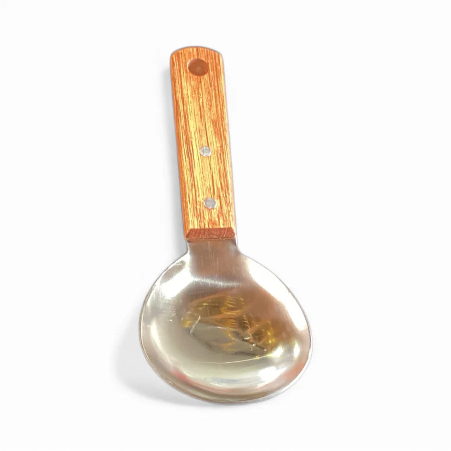 Stainless Steel Serving Spoon with wooden handle 1pc