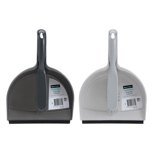 ESSENTIALS DUSTPAN & BRUSH Assorted Colours 1pc