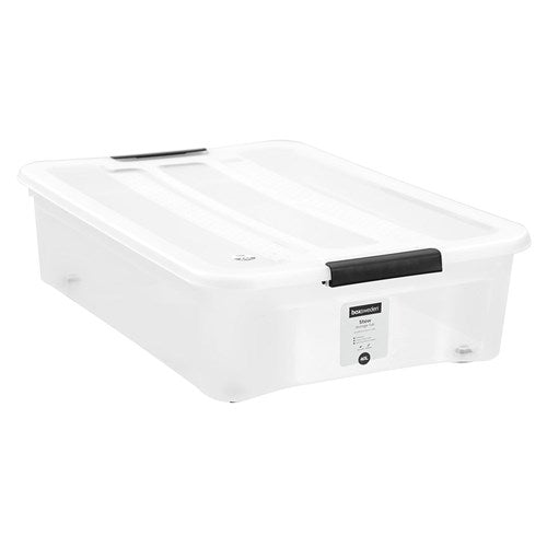 STOW STORAGE CONTAINER 90L WITH LID AND WHEELS 66X48.5X39CM 1PCS