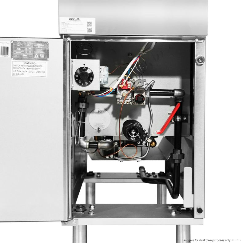 Gas V-PAN fryer NG 104MJ 400x784X1178mm