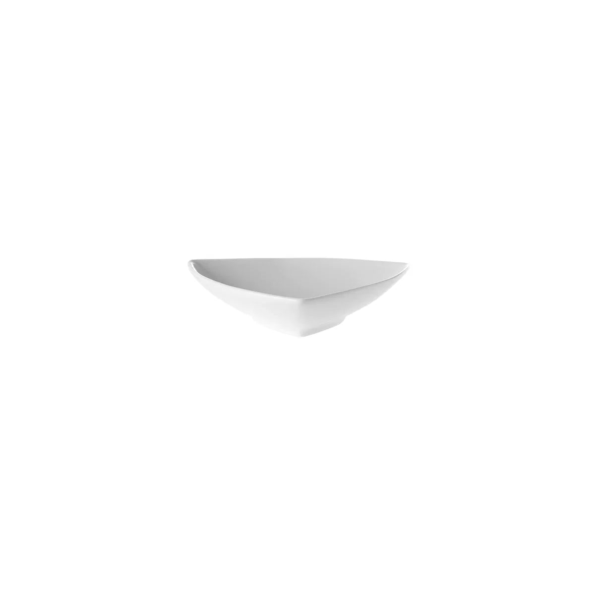 MINIATURE BUFFET TRIANGLE DISH WHITE