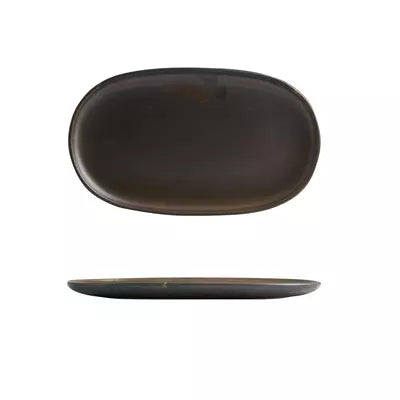 PLATE OVAL COUPE-304x180mmRUST MODA PORCELAIN