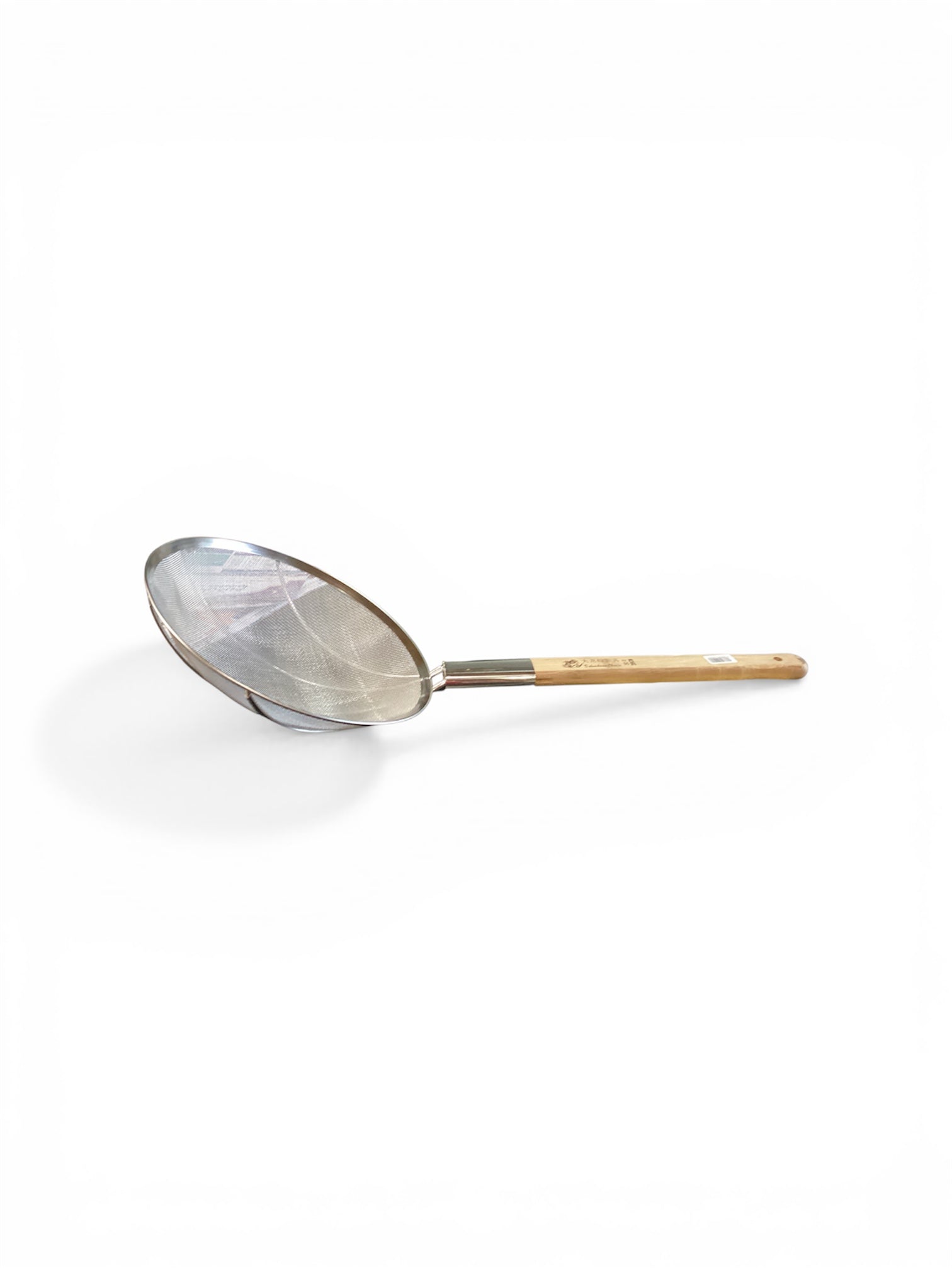 Stainless steel strainer 28cm With Fine Mesh & Wooden Handle 1pc