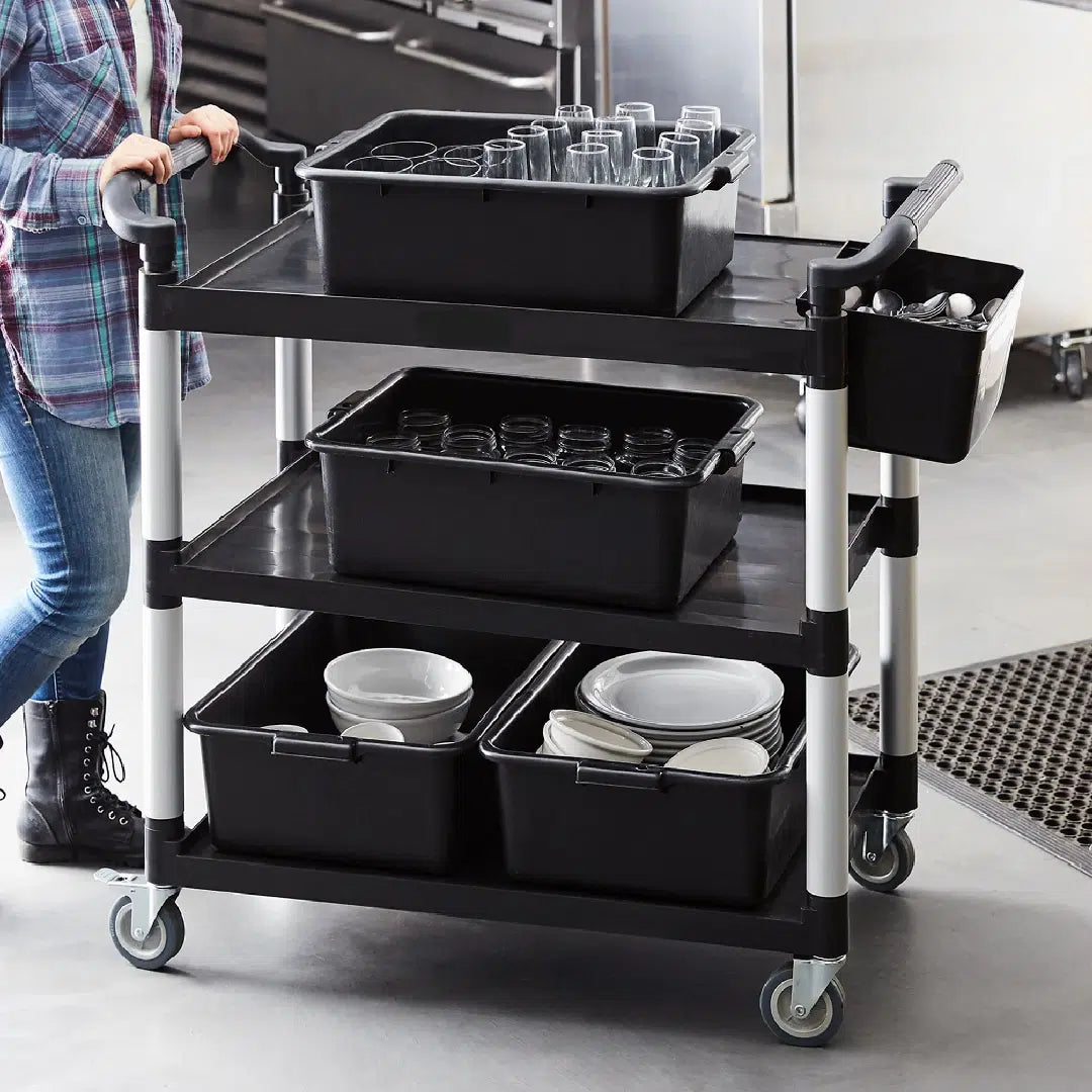 KH 3 Tier Utility Trolley Large Black