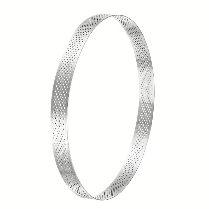SS Cake Ring Round Perforated D.8x3.5cm.Ht. 1PC