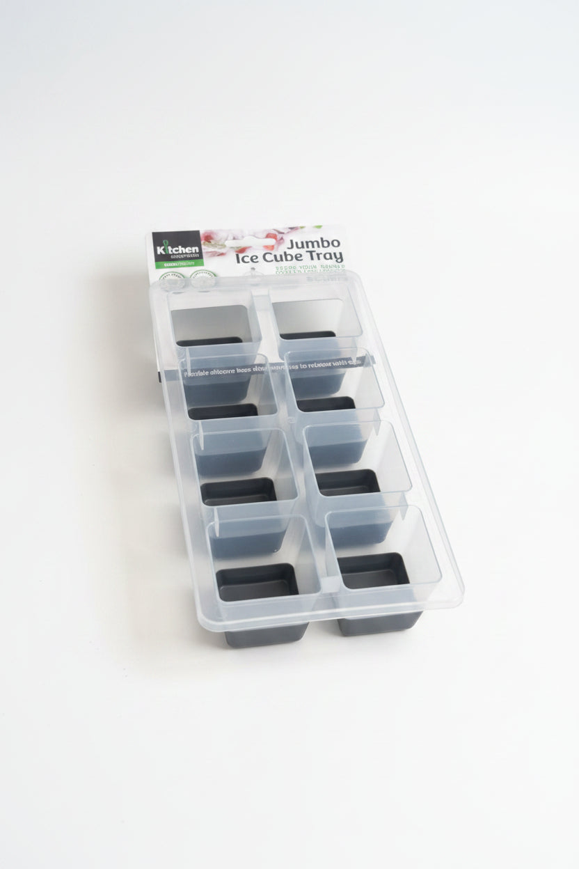 Ice Cube Large Tray Soft Pop Out 8 Cubes 2 Assorted Colors