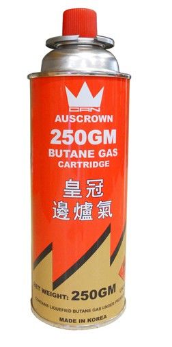 250 grams premium butane cartridge 4pc
