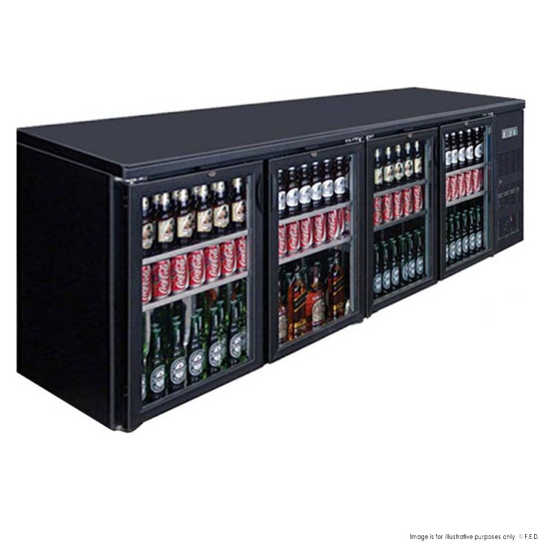 Thermaster Four Door Drink Bar Fridge/Cooler - BC4100G