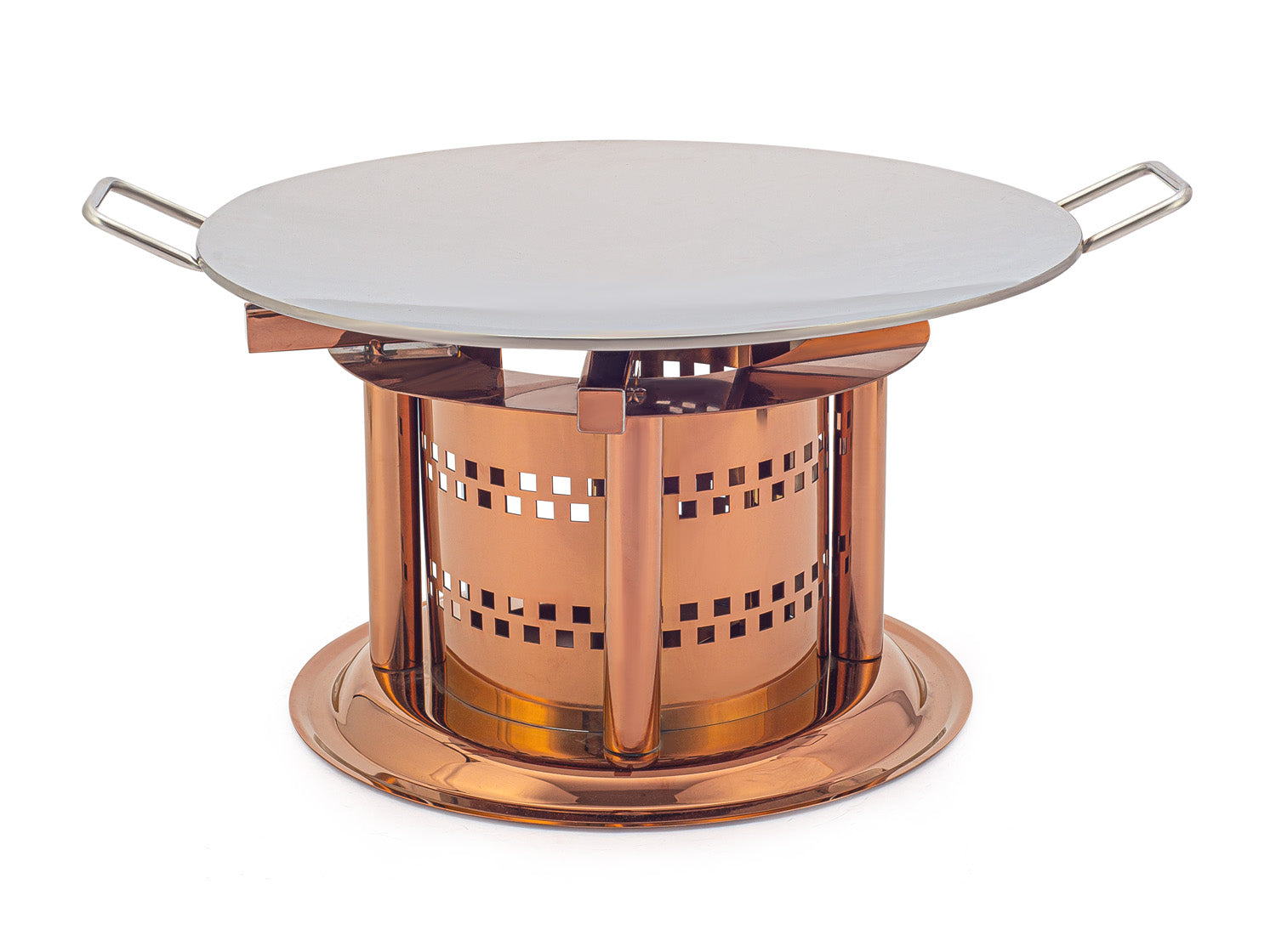 Stainless Steel Bhatti with Tawa and Gas Burner