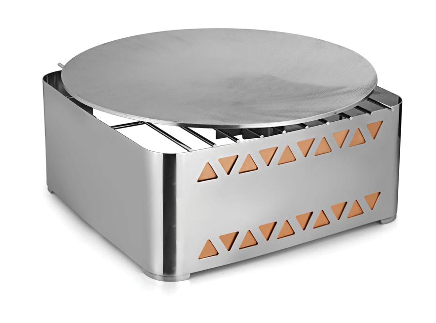 Stainless Steel Bhatti with Tawa and Gas Burner