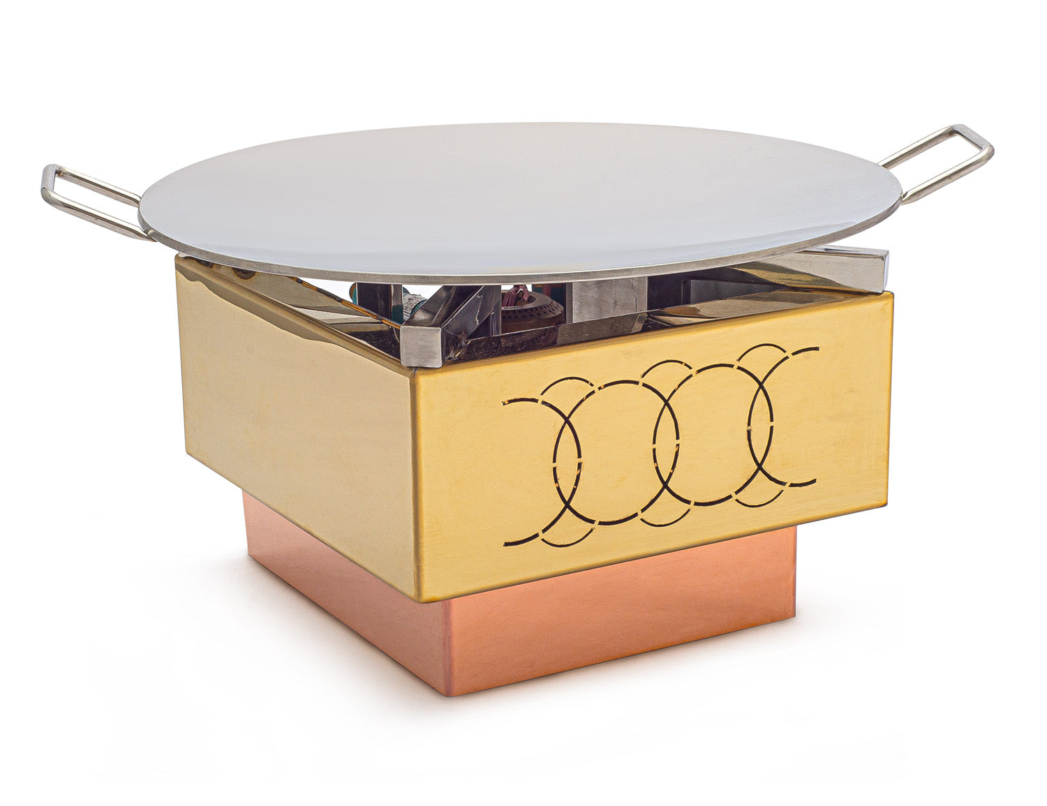 Stainless Steel Bhatti with Tawa and Gas Burner