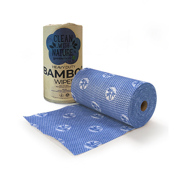 Heavy Duty Bamboo Wipes Blue rolls