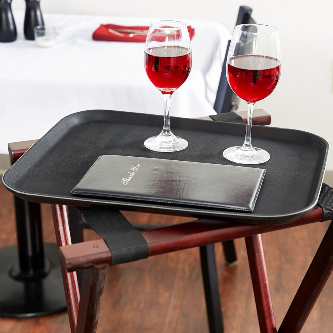 Rectangular Non-Slip Serving Tray 350 X 450mm Black 1pc