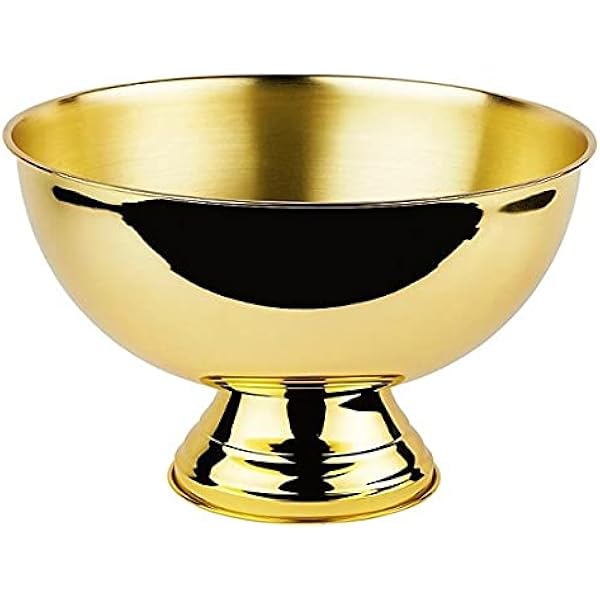 Stainless Steel Punch Bowl 30 Cm With PVD Gold 1pc