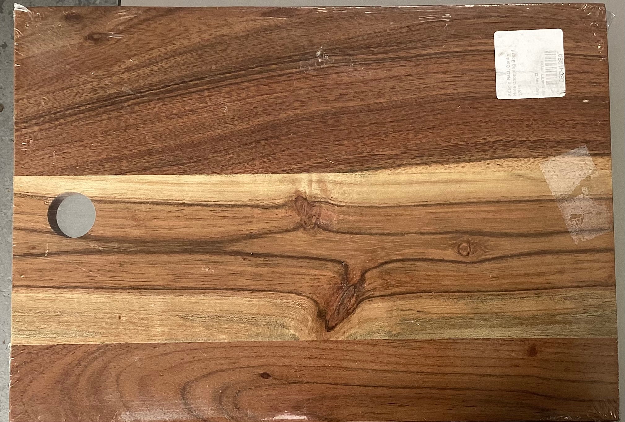 Acacia Rectangle Center Hole Chopping Board 13x9