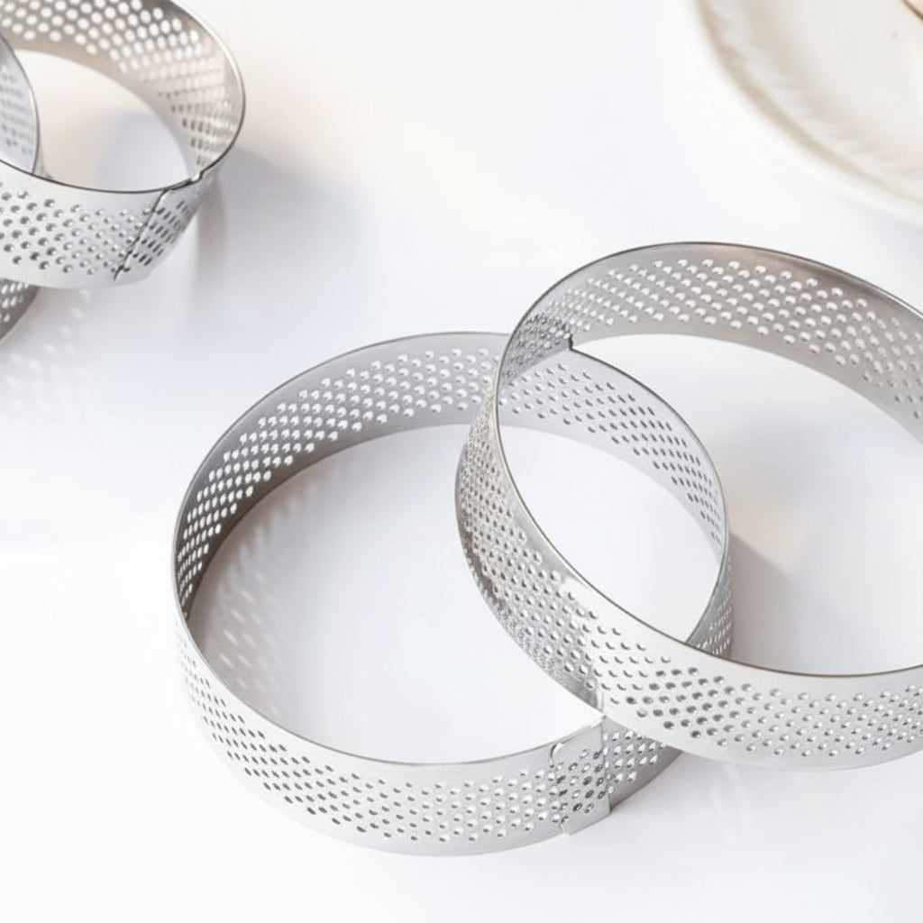 SS Cake Ring Round Perforated D.7x2cm.Ht. 1pc