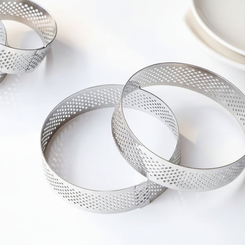 SS Cake Ring Round Perforated D.10x3.5cm.Ht. 1PC