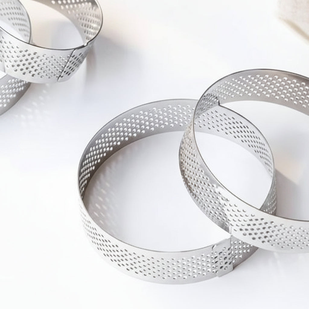 SS Cake Ring Round Perforated D.7x3.5cm.Ht 1PC