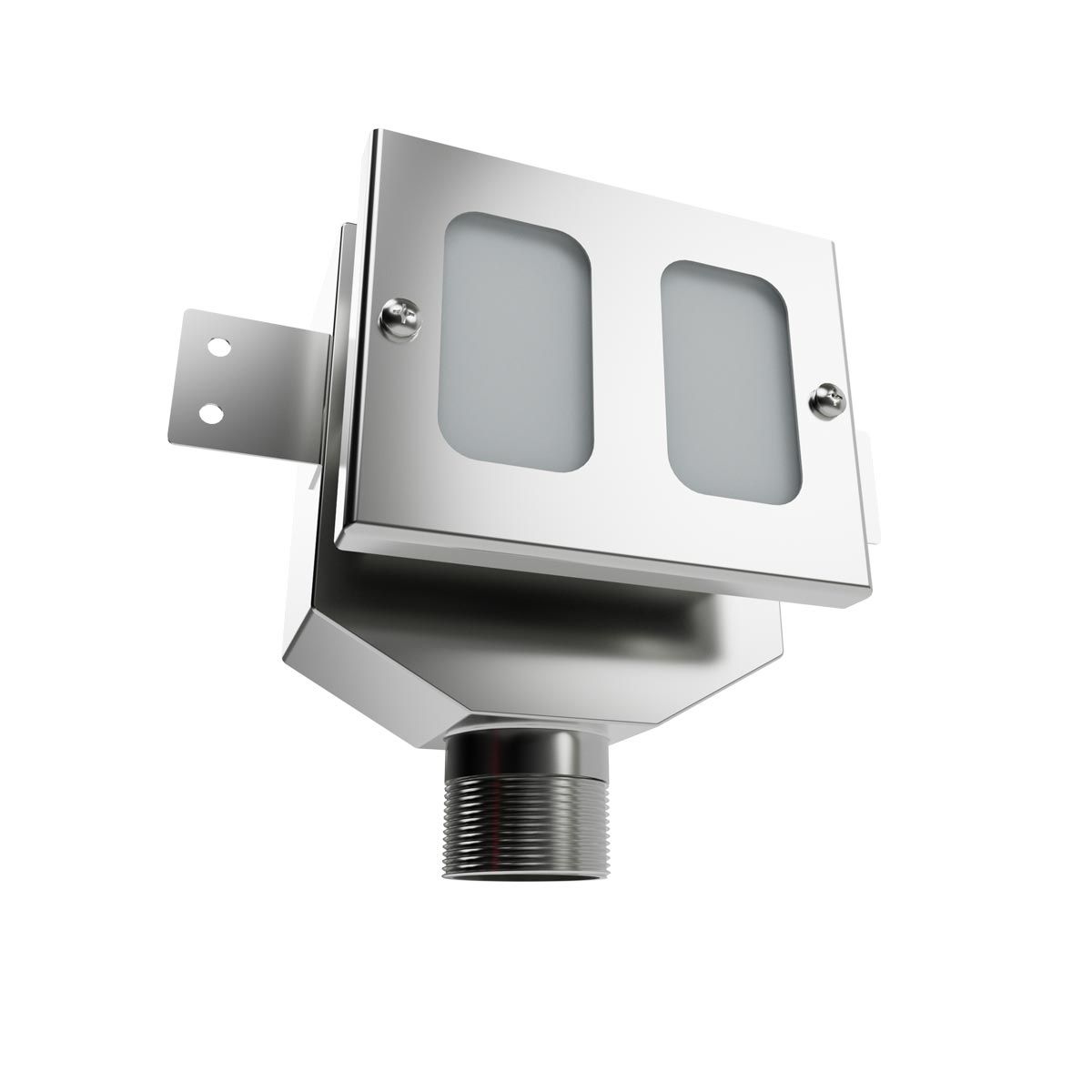 Stainless Steel Inwall Tundish with Clear Perspex Window. 40mm BSP Male Outlet.
