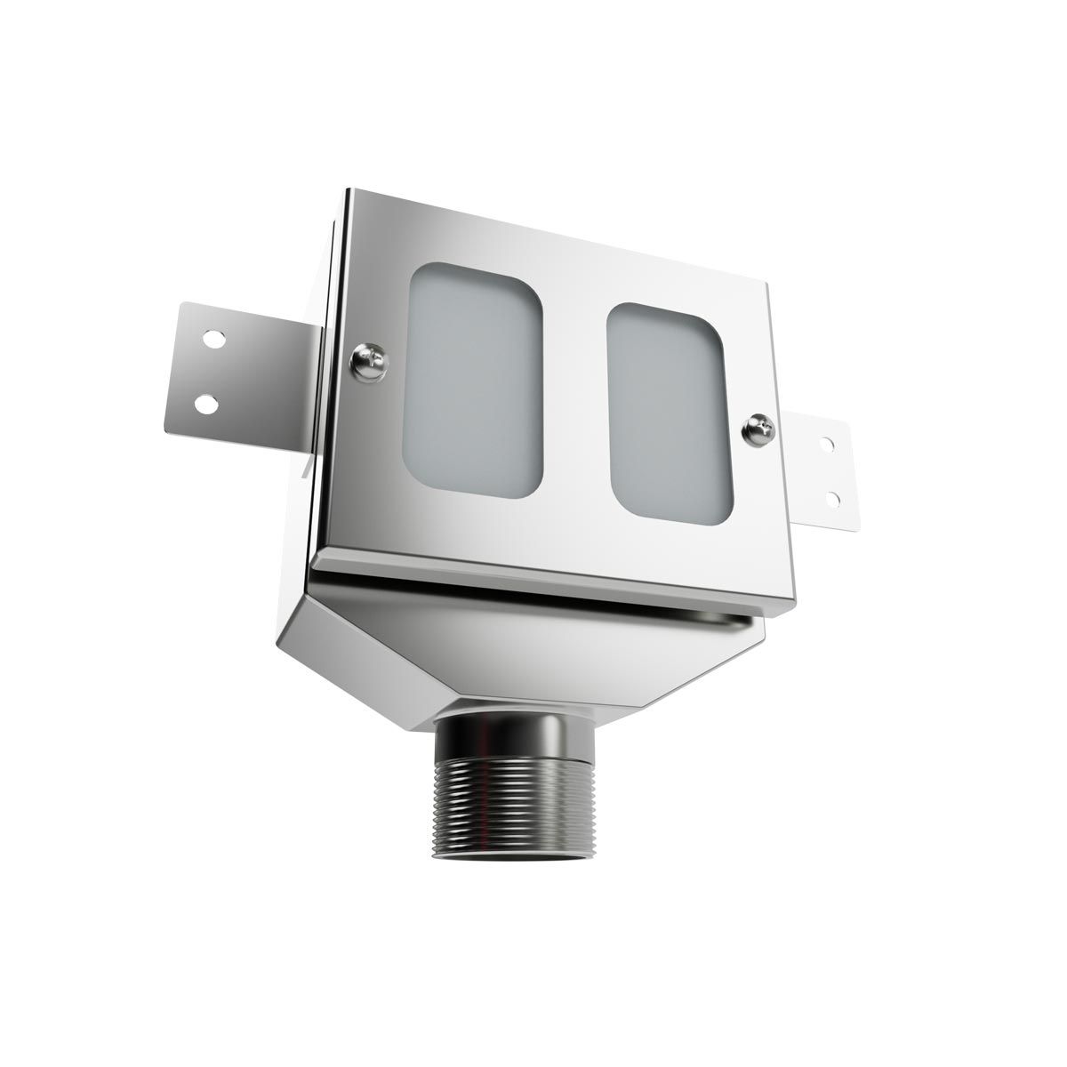 Stainless Steel Inwall Tundish with Clear Perspex Window. 40mm BSP Male Outlet.