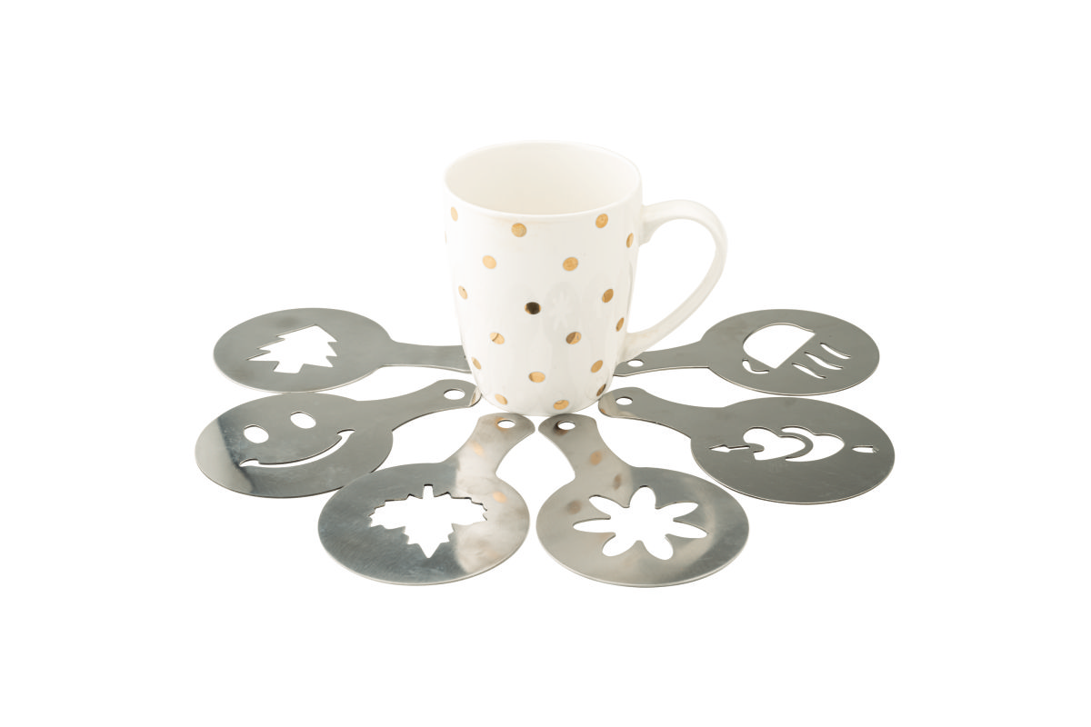 Stainless Steel Coffee Stencil Love Design 13 x 8.5cm