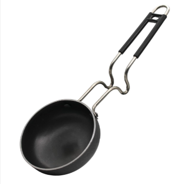 HARD ANODIZED Tadka Pan 11cm 1pc- BLACK