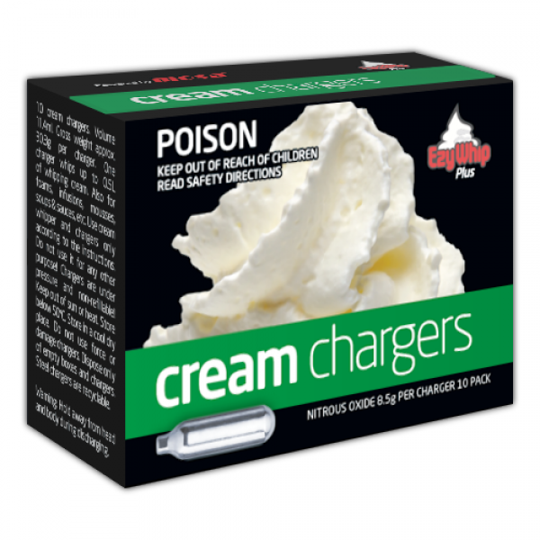 Ezywhip Plus Cream Chargers N2O 8.5g 10 Pack