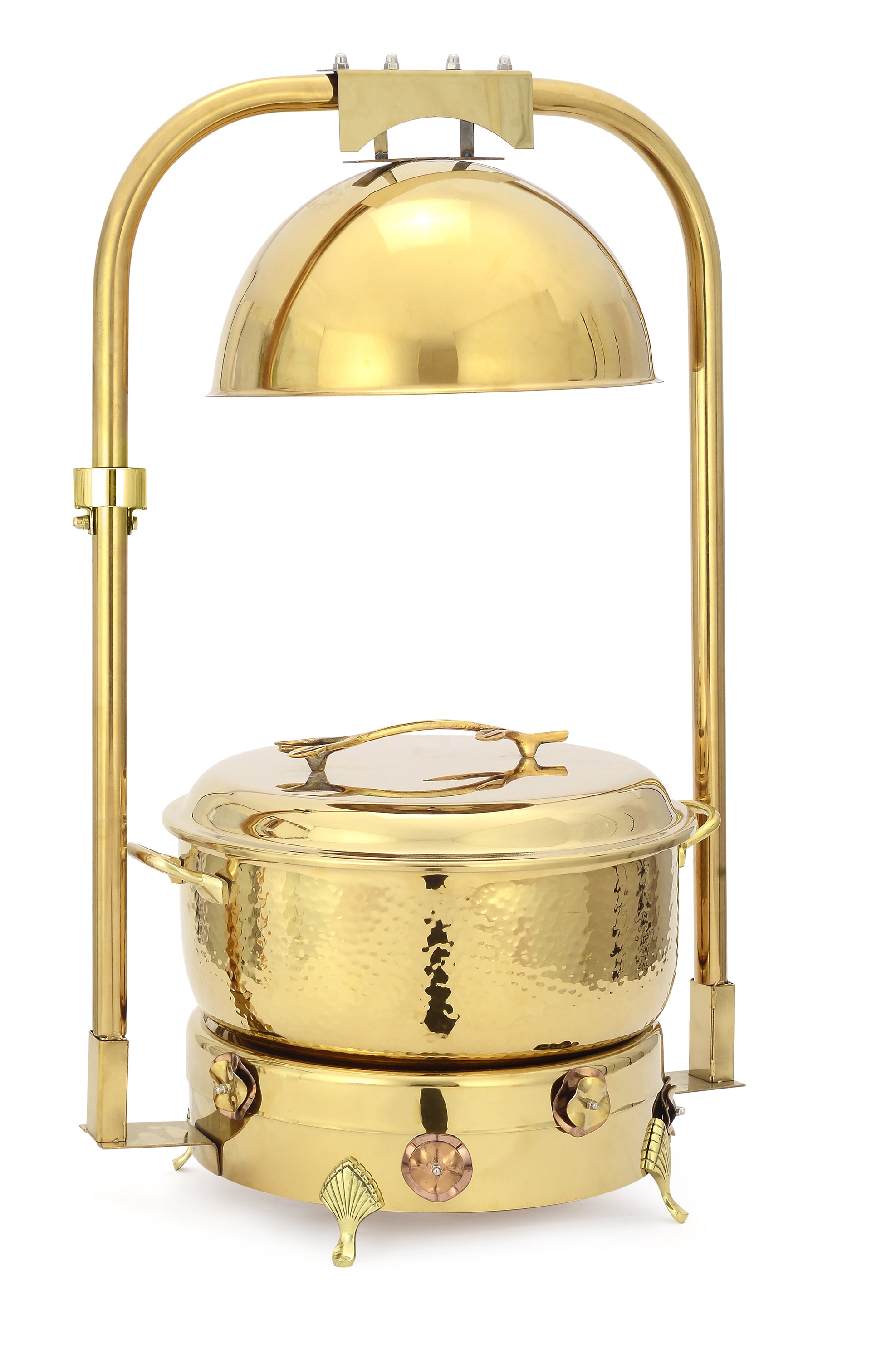 Stainless Steel Round 7 Ltrs  Chafing Dish, With Flora Design.