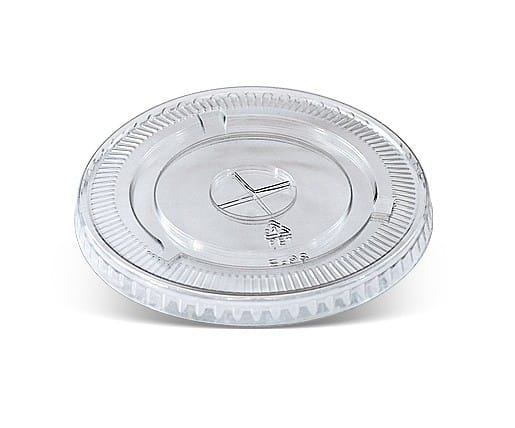 PET flat lid /X slot 50pk
