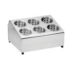 Flatware Cylinder Holder 6 Hole 2 Tier