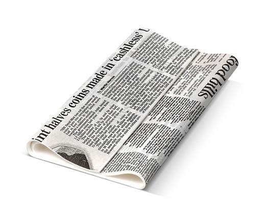 News Printed Food Greaseproof Paper 200 Pc
